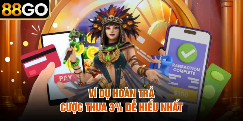 Ví dụ hoàn trả cược thua 3% dễ hiểu nhất